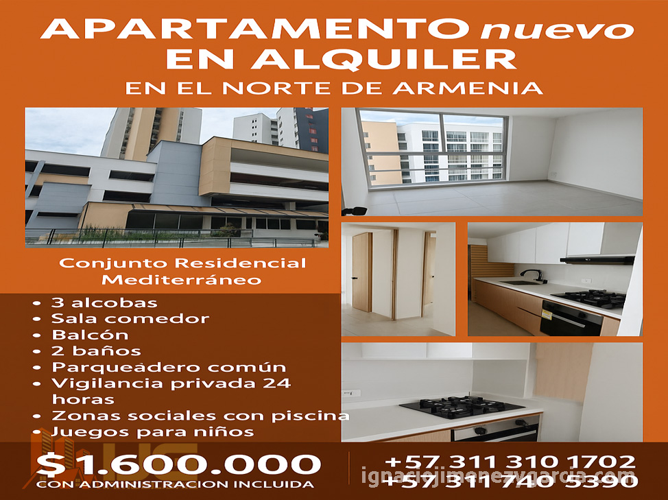 CONJUNTO RESIDENCIAL MEDITERRANEO TORRE 3 APARTAMENTO 1408