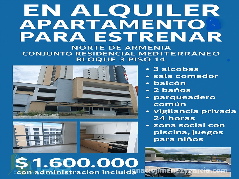 CONJUNTO RESIDENCIAL MEDITERRANEO TORRE 3 APARTAMENTO 1407